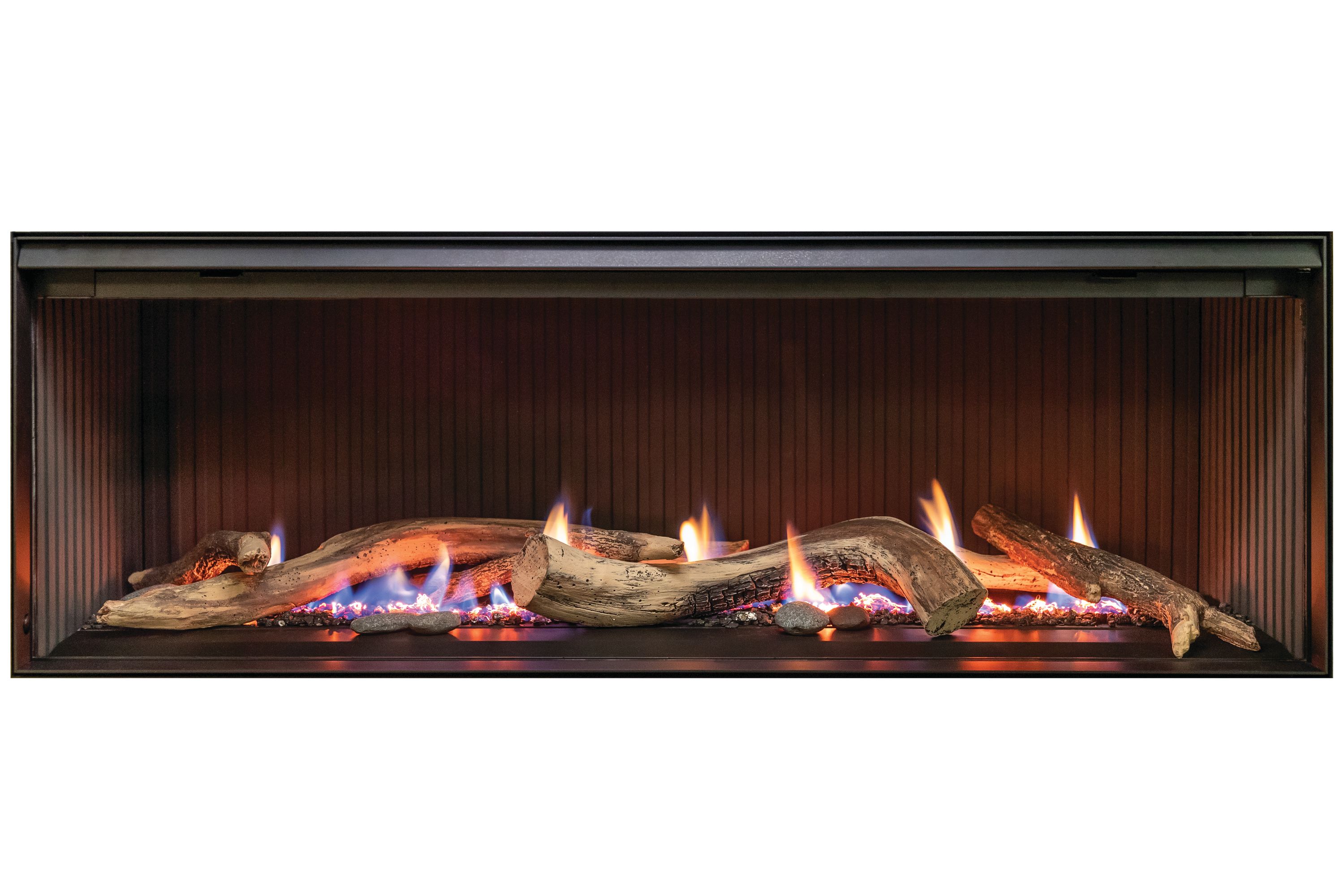 Linear LS 1000 Gas Flame Fires Single Sided Logs High Flamelarge