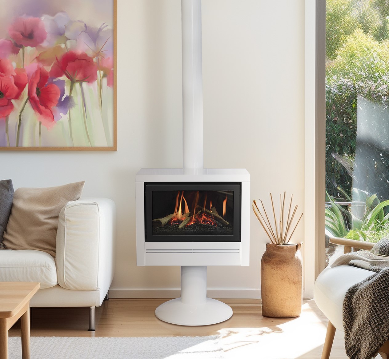 Gas Log Fires - Balance Flue Archives | Rinnai Gas Log Fires, Heating ...